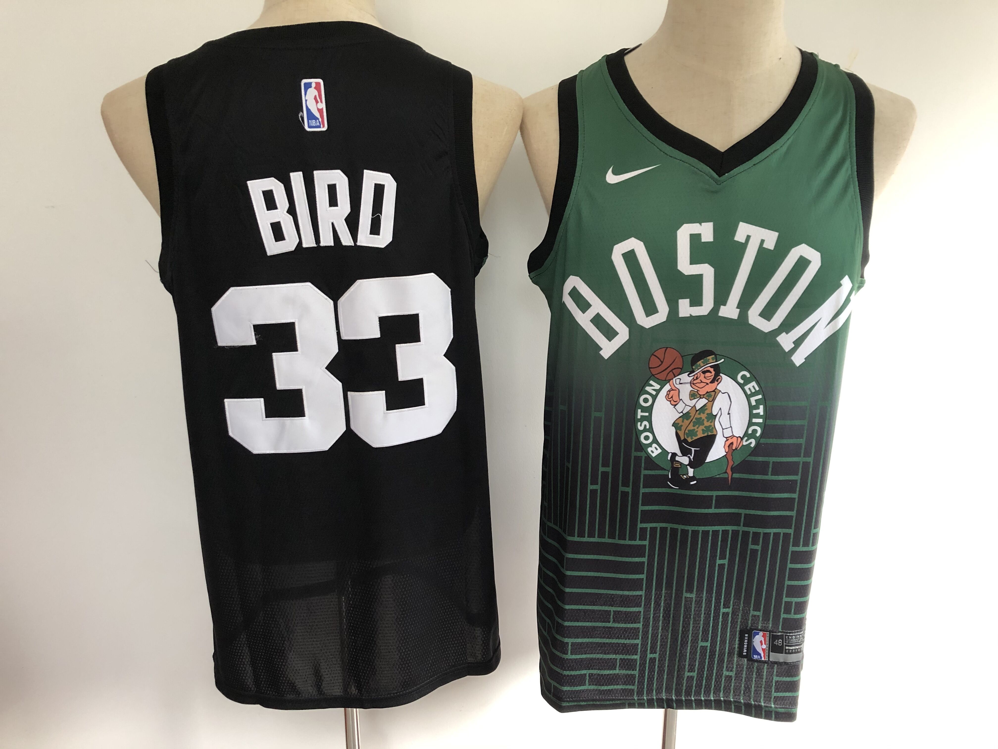 2020 Men Boston Celtics 33 Bird Black green Game Nike NBA Jerseys